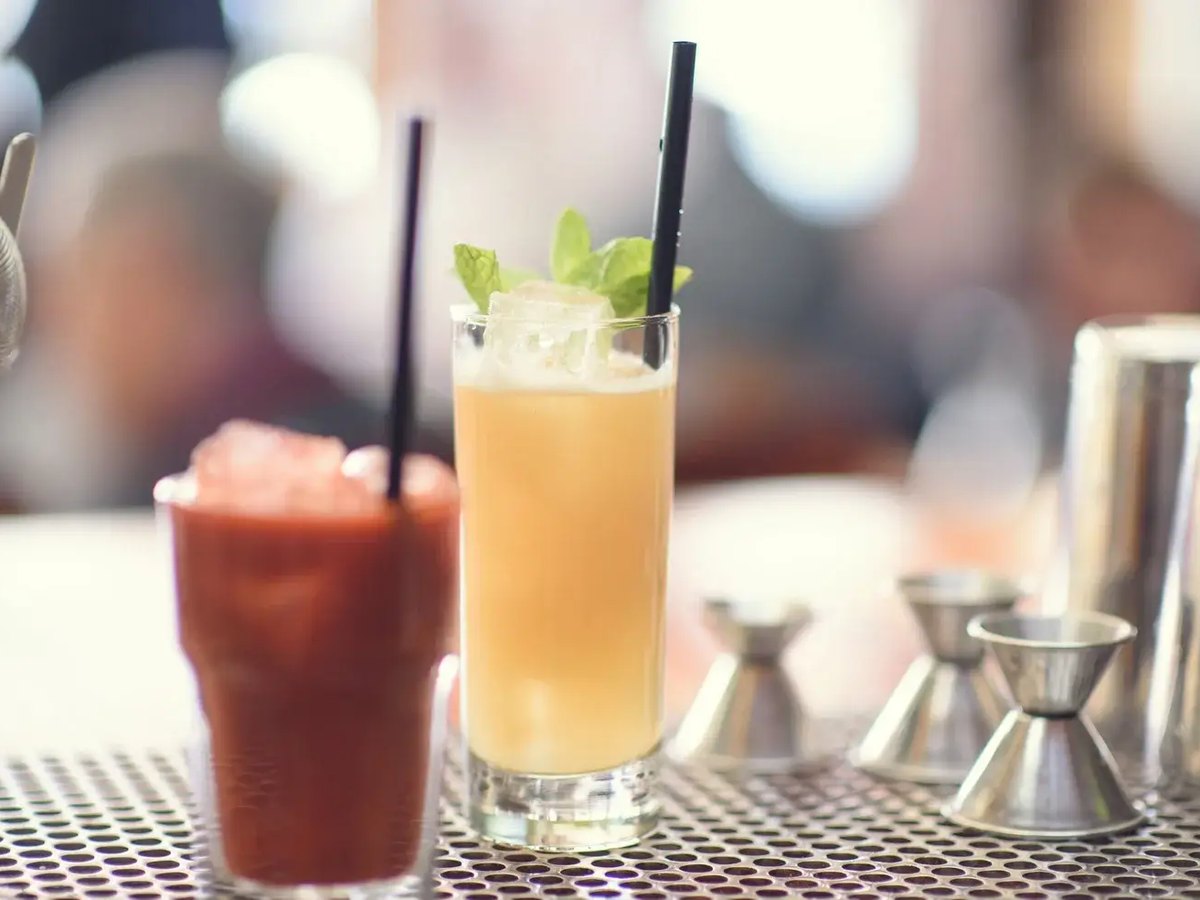 Cozy Method Park City breakfast and brunch guide: brunch cocktails being made at the bar inside The Eating Establishment in Park City