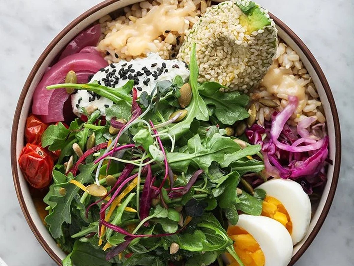 Cozy Method Park City breakfast and brunch guide: the Buddha Bowl of Goodness with grains, greens, and egg at Harvest in Park City