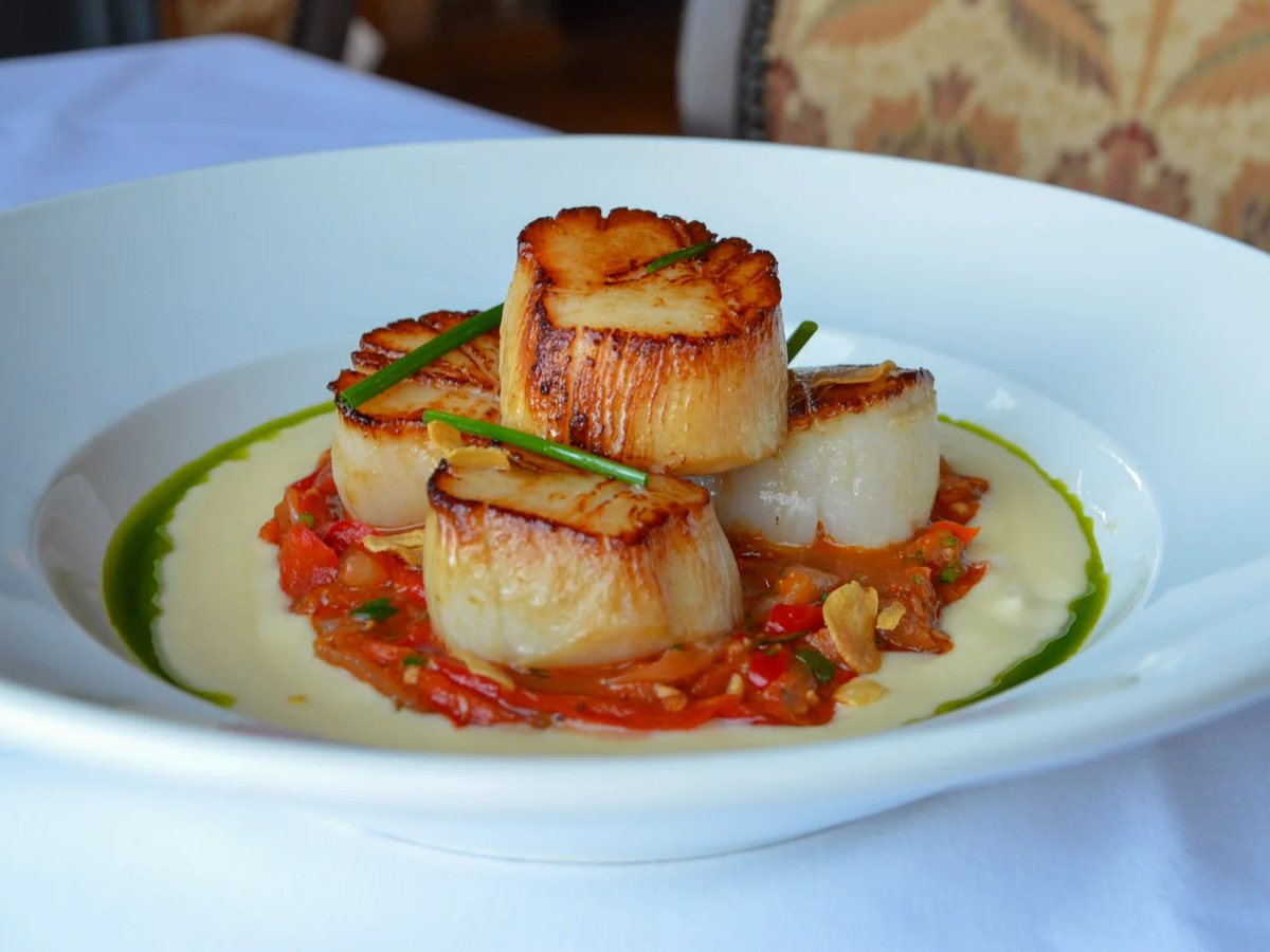 Cozy Method Park City Italian restaurant guide: seared scallops plated at Grappa