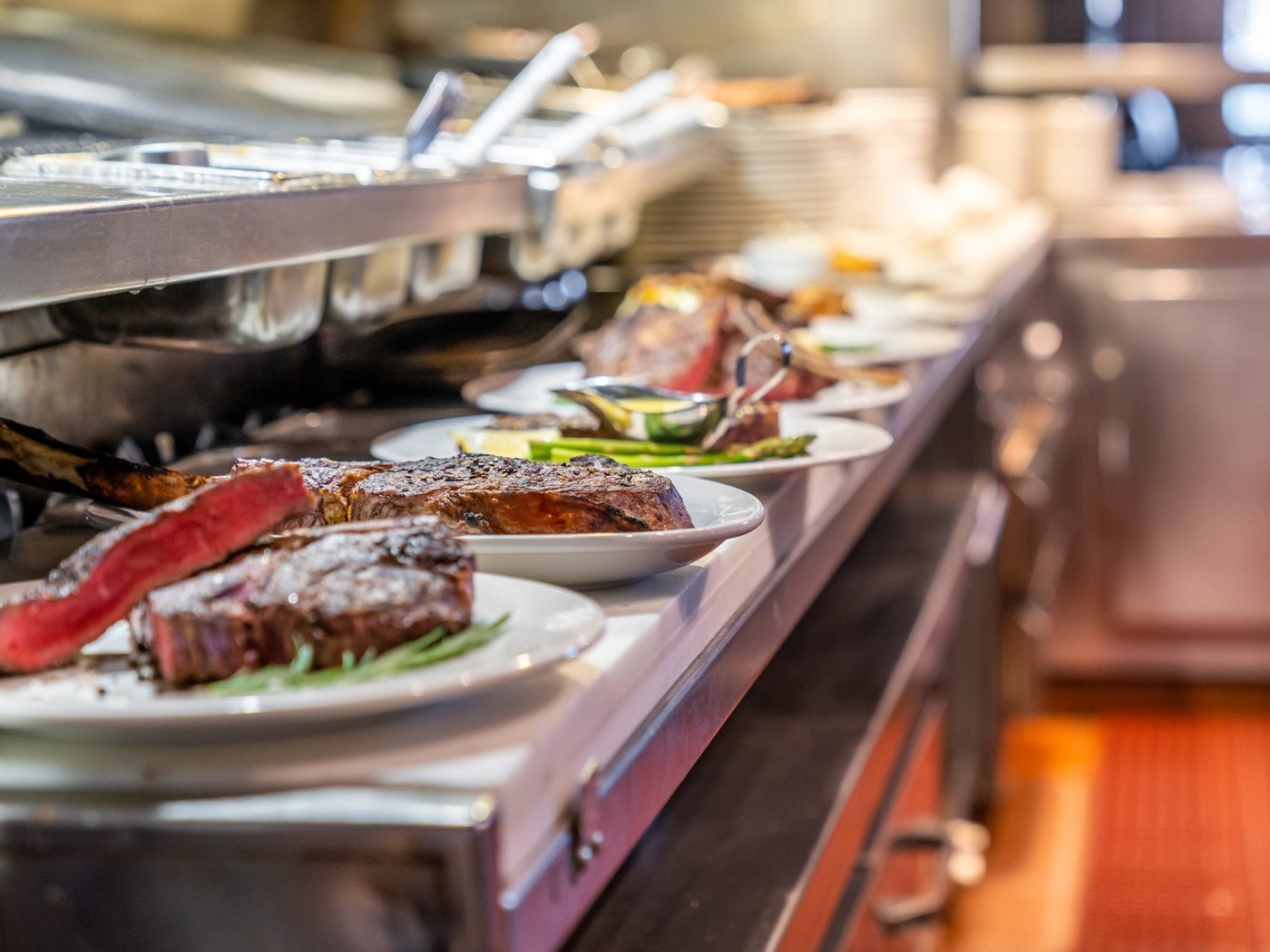 Cozy Method Park City steakhouse guide: the returned salad bar and carving line at Grub Steak in Park City